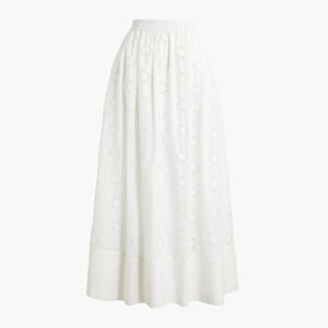 J.Crew Factory Eyelet midi skirt P(S)